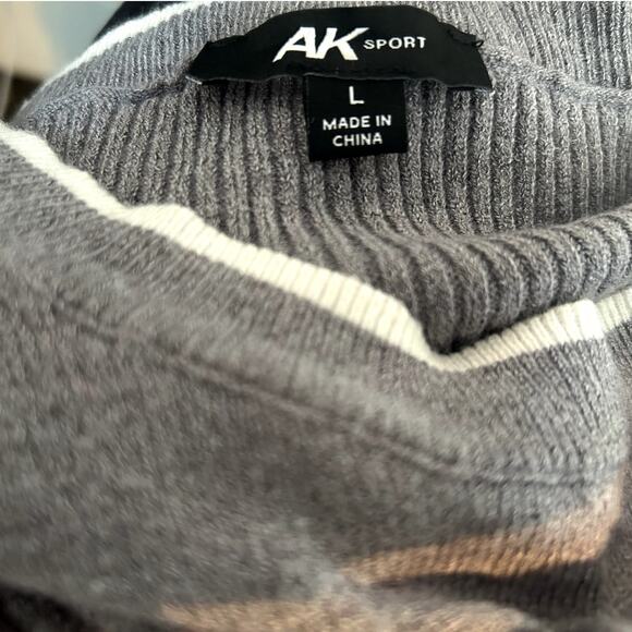 NWT $69 Anne Klein Sport Libby Loose Fit Sweater, Heather Grey, Women’s Large - Picture 4 of 4